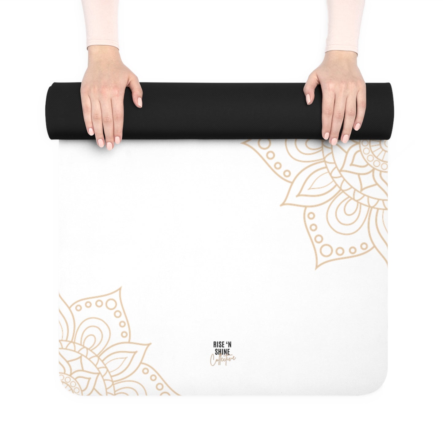 "Namaste, Bitches" Yoga Mat - White