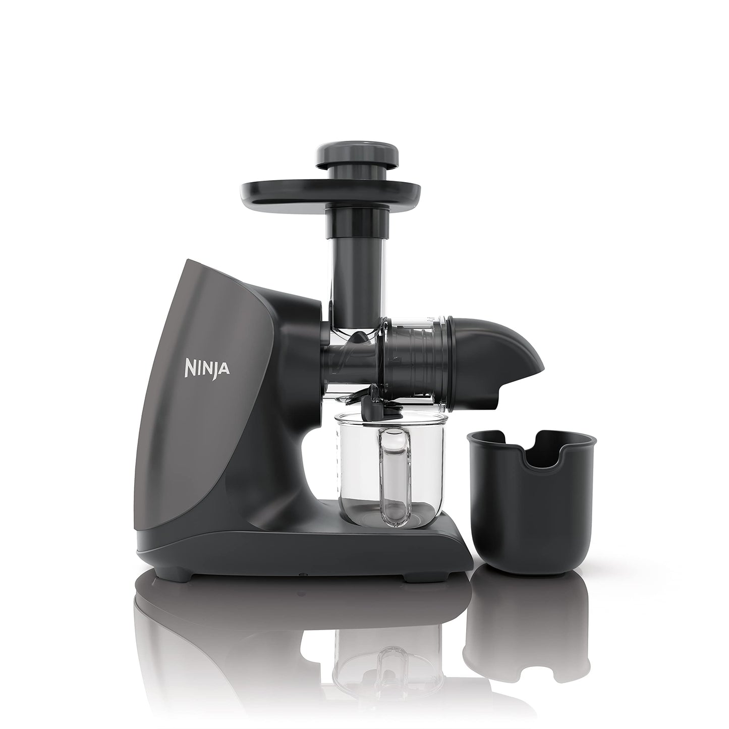 Ninja Cold Press Juicer, NeverClog Powerful Compact Slow Juicer with Total Pulp Control, XL Pulp Container and Juice Jug, Easy to Clean, JC151C (Canadian Version)