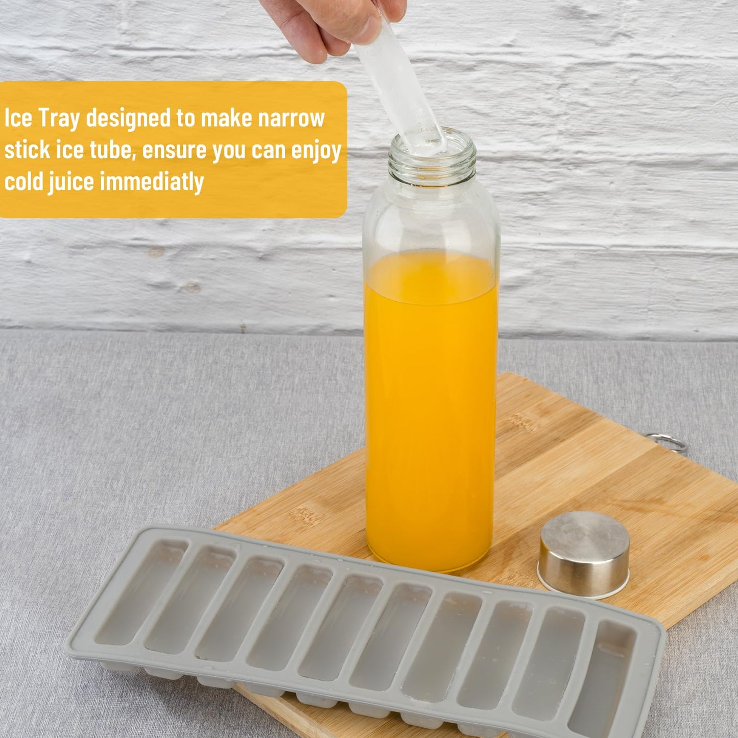 Zukro 18 oz Glass Juice Bottles with Lids for Juicing, Reusable Clear Glass Water Bottles with Stainless Steel Airtight Cap for Refrigerator, 100% Leak Proof, BPA Free, ECO Friendly, Set of 12