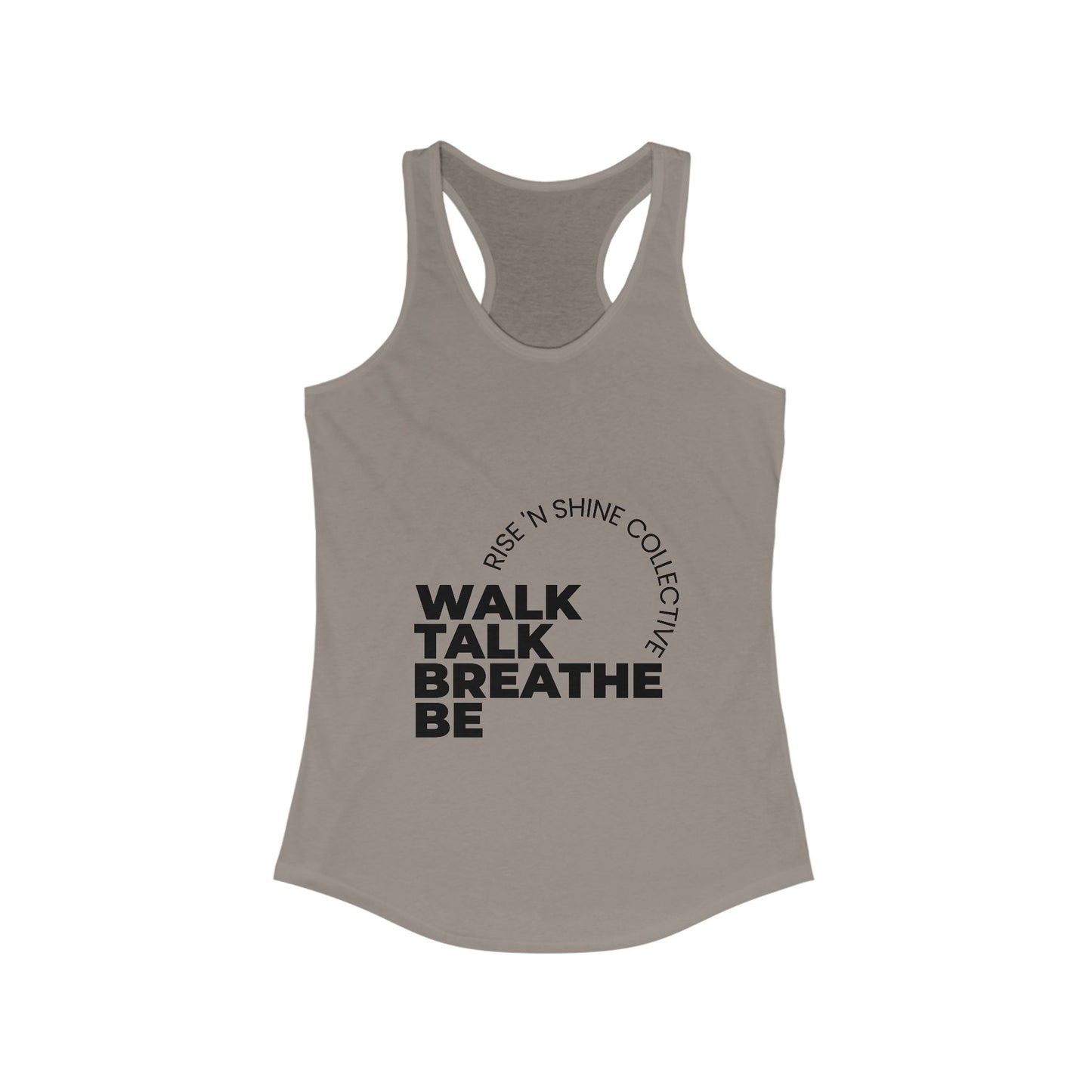 "The Flow" Women's Racerback Tank - Walk Talk Breathe Be